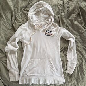 Y2K White Hollister Surf Hoodie